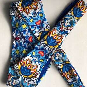 Crossed Tribal Pattern Bathing Suit